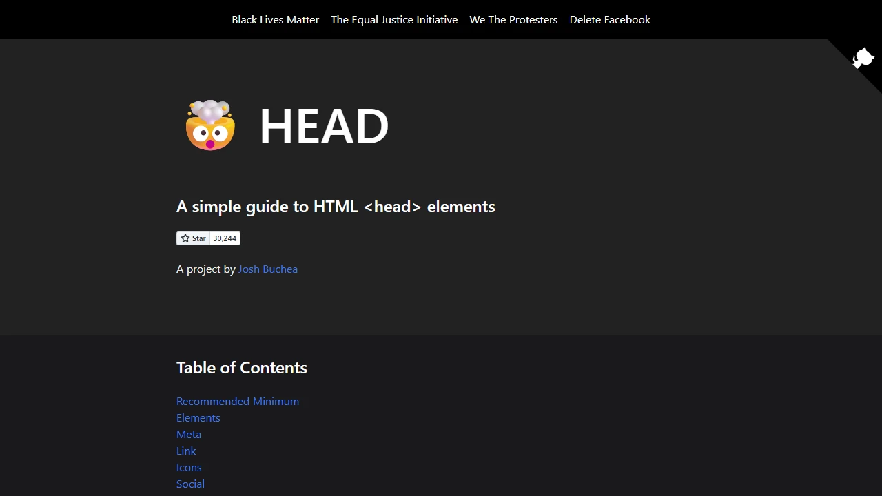 Screenshot of HEAD