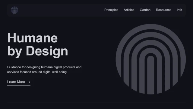 Screenshot of Humane by Design