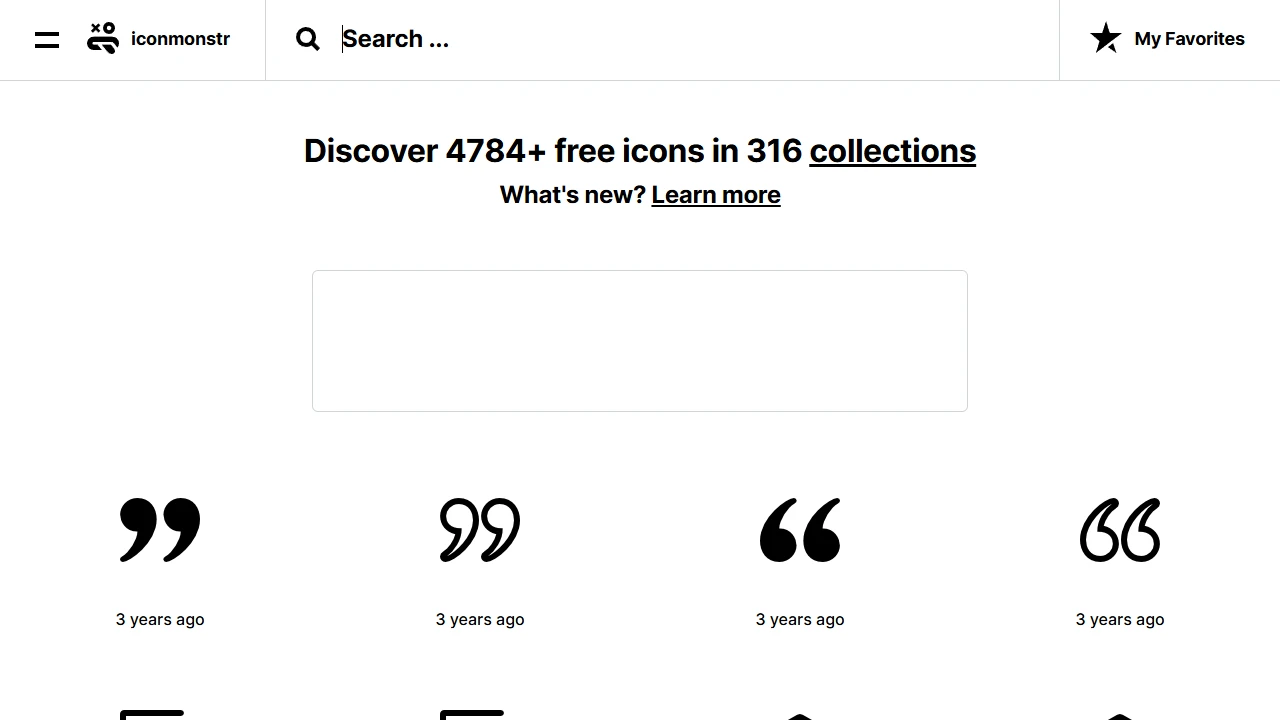 Screenshot of Iconmonstr