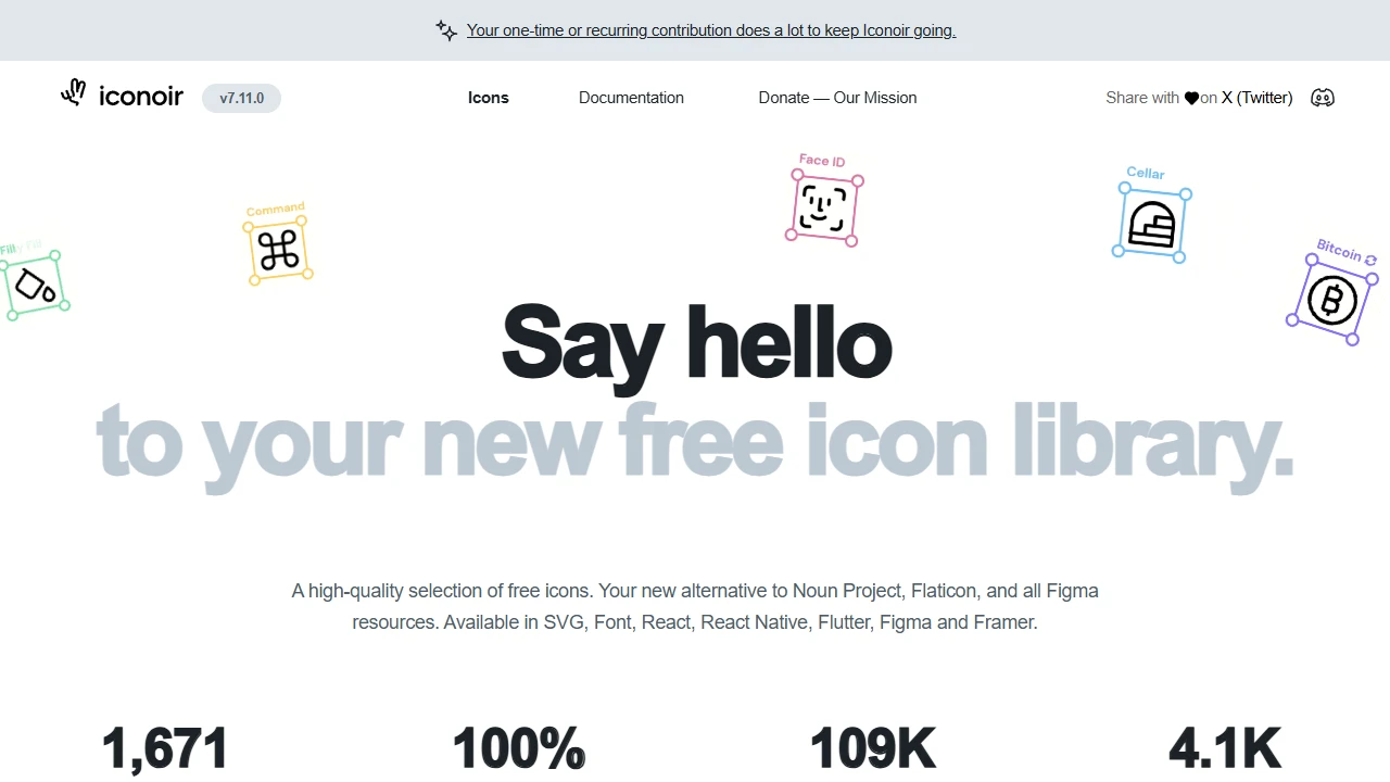 Screenshot of Iconoir