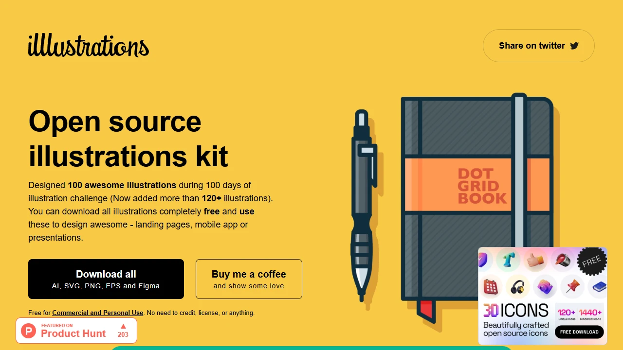 Screenshot of Illustrations