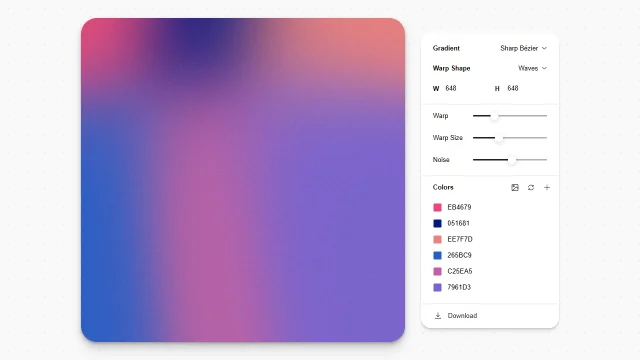 Screenshot of Image to Mesh Gradient