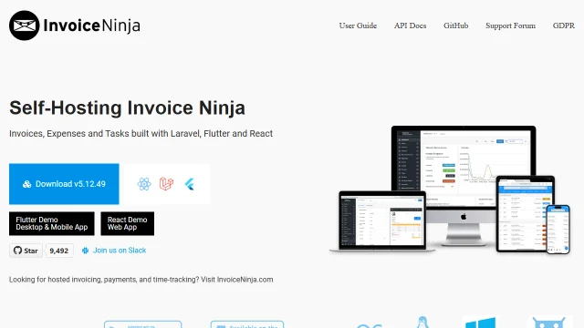 Screenshot of Invoice Ninja