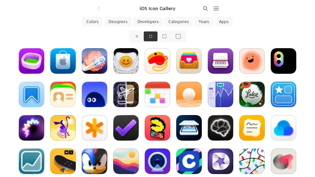 Screenshot of iOS Icon Gallery