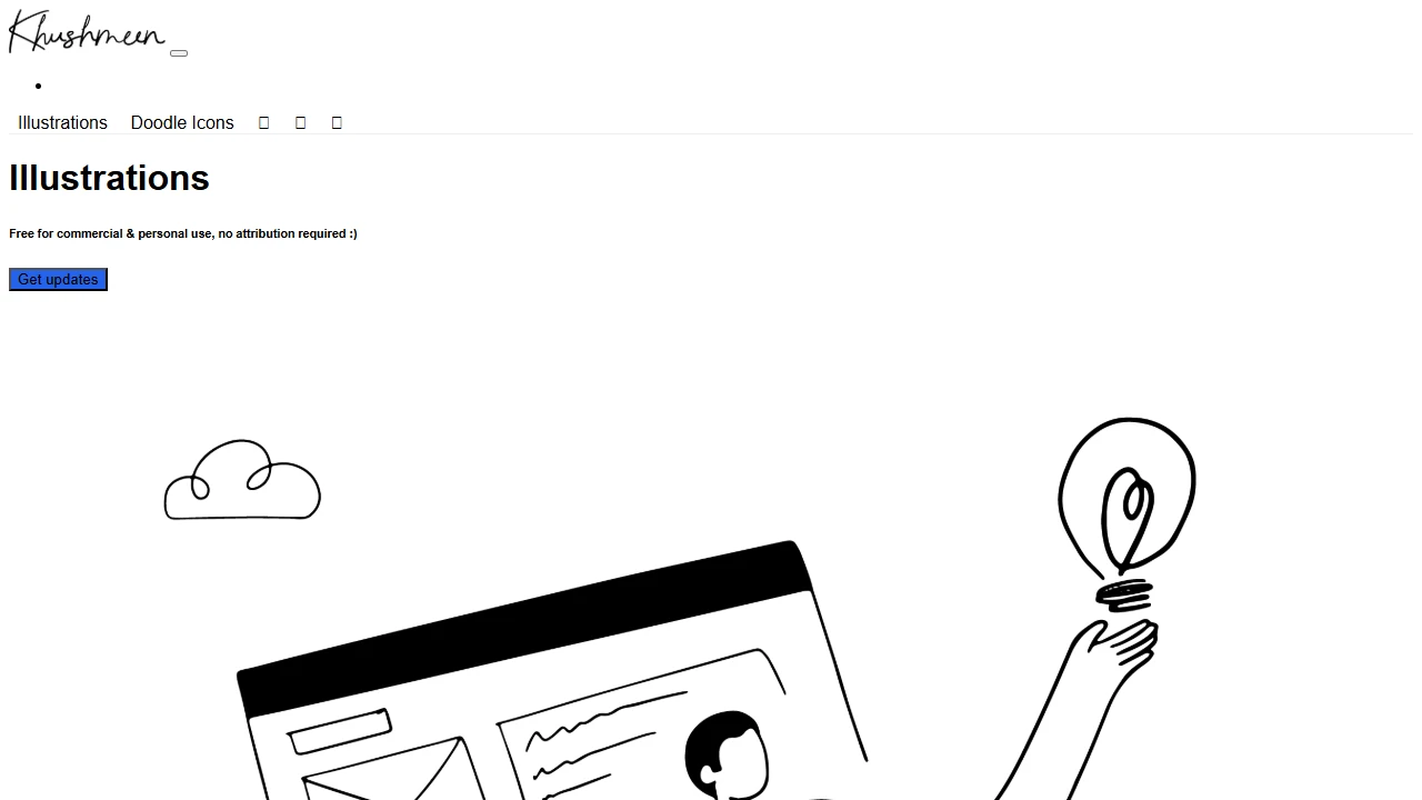 Screenshot of Khushmeen Illustrations