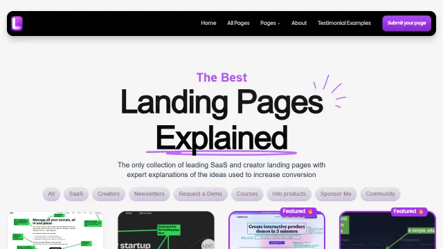 Screenshot of Landing Pages Explained