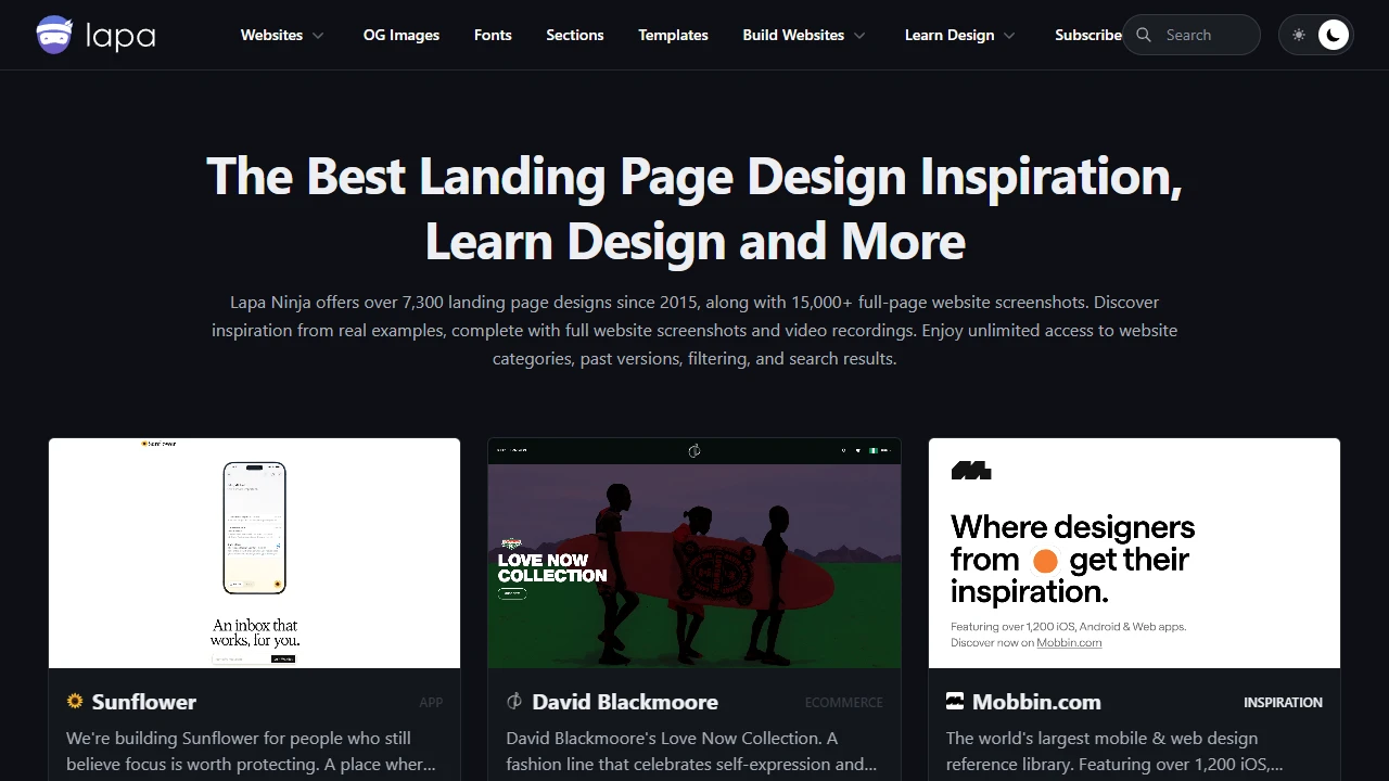 Screenshot of Lapa Ninja