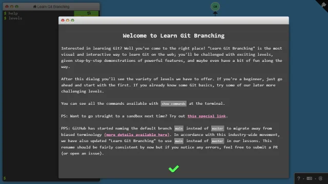 Screenshot of Learn Git Branching