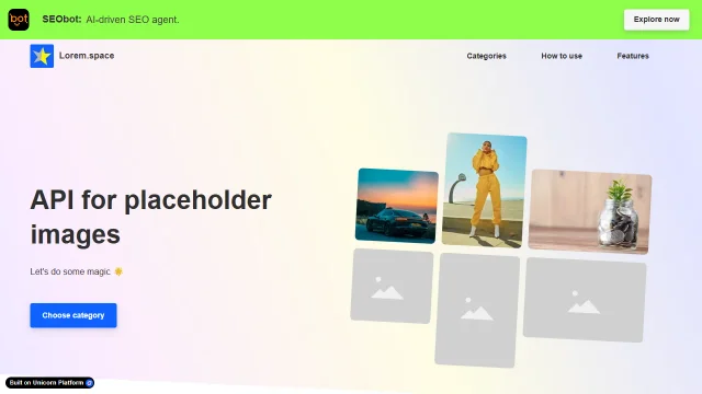 Screenshot of Lorem Space