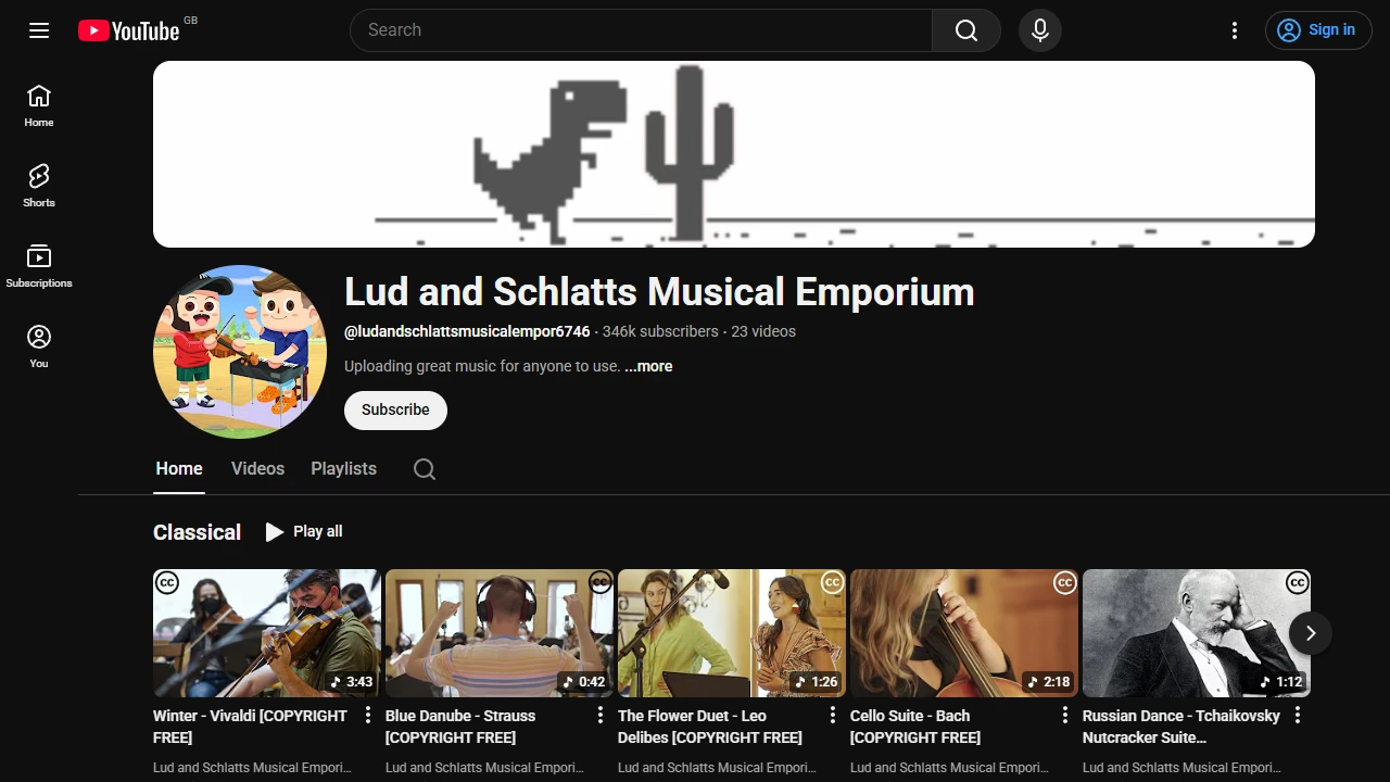Screenshot of Lud and Schlatts Musical Emporium