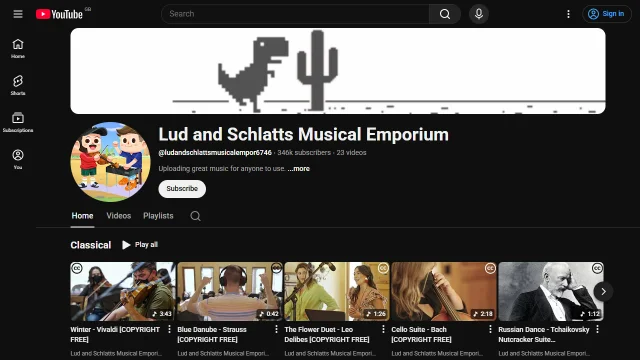 Screenshot of Lud and Schlatts Musical Emporium