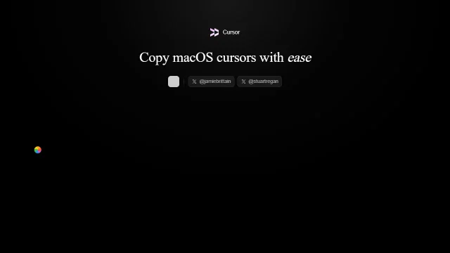 Screenshot of macOS Cursors