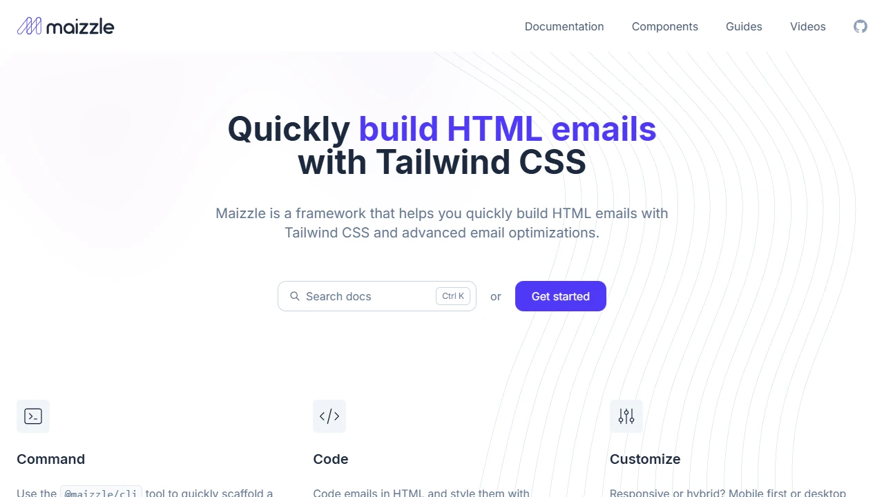 Screenshot of Maizzle Tailwind Email Framework