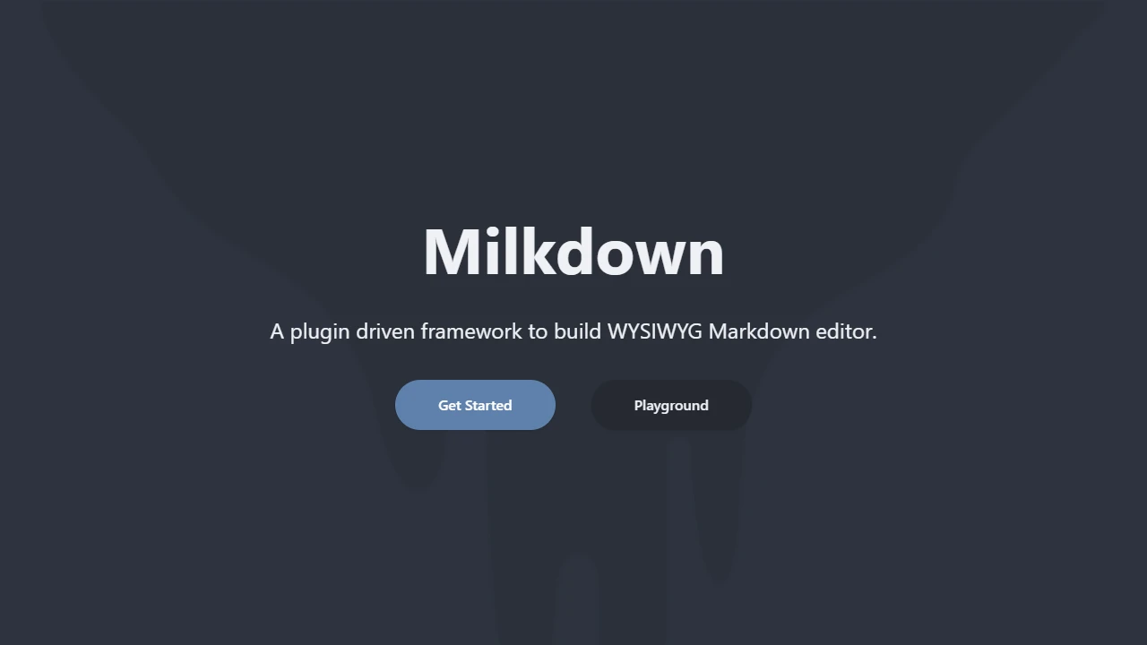 Screenshot of Milkdown