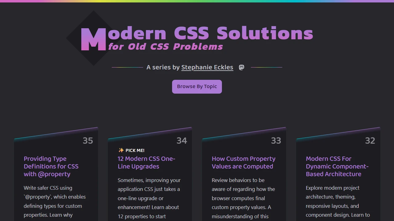 Screenshot of Modern CSS Solutions