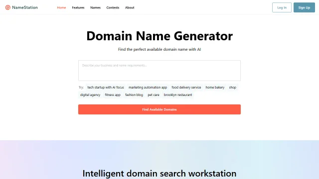 Screenshot of Namestation