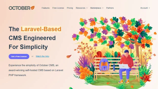 Screenshot of October CMS