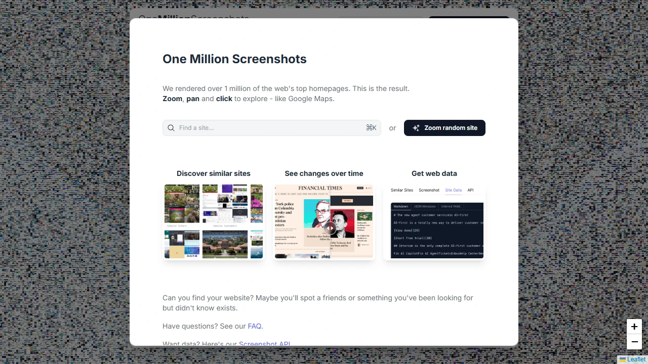 Screenshot of OneMillionScreenshots