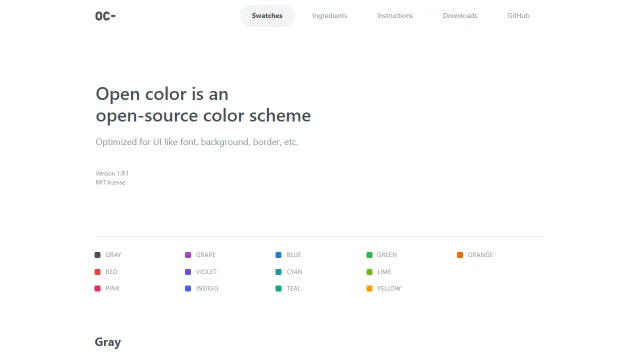 Screenshot of Open Color