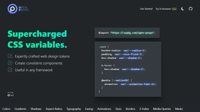 Screenshot of Open Props