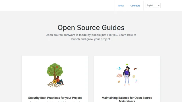 Screenshot of Open Source Guide