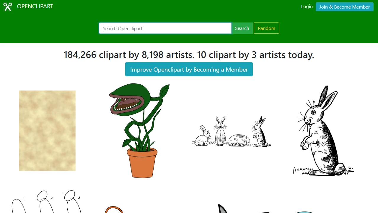 Screenshot of Openclipart