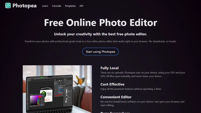 Screenshot of Photopea