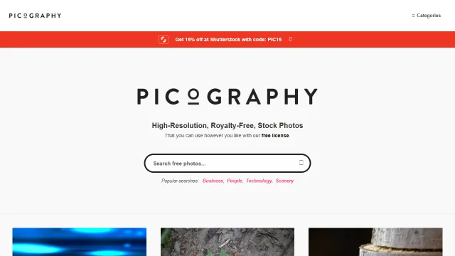 Screenshot of Picography