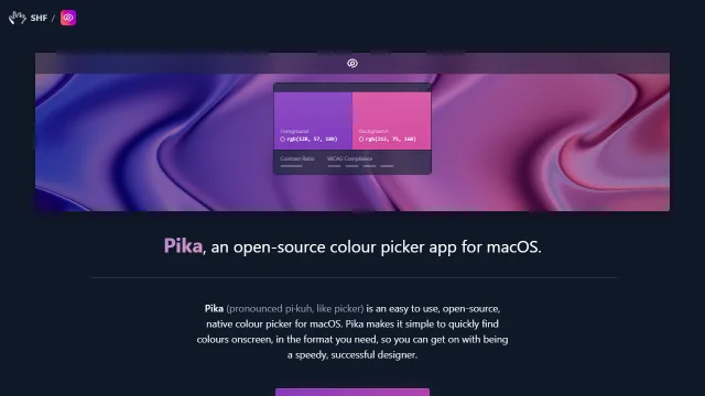 Screenshot of Pika Colour Picker