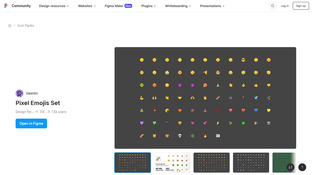 Screenshot of Pixel Emojis