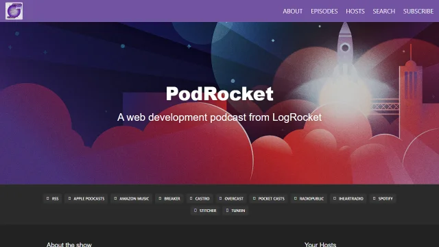 Screenshot of PodRocket Podcast