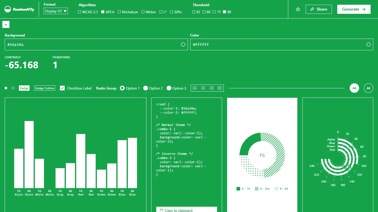 Screenshot of Randoma11y