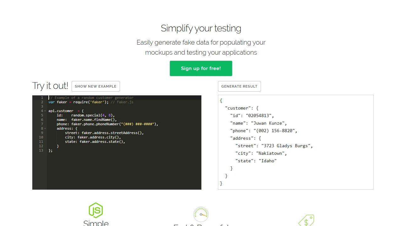 Screenshot of RandomAPI