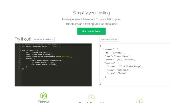 Screenshot of RandomAPI