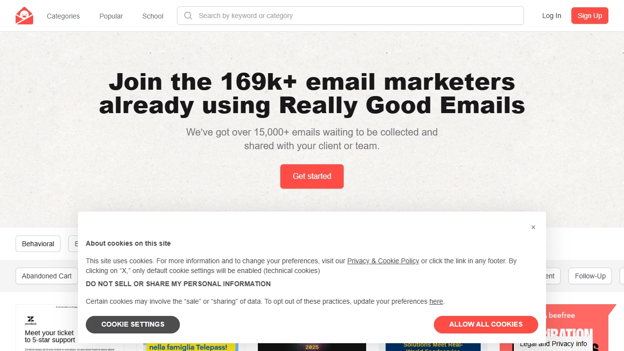 Screenshot of Really Good Emails