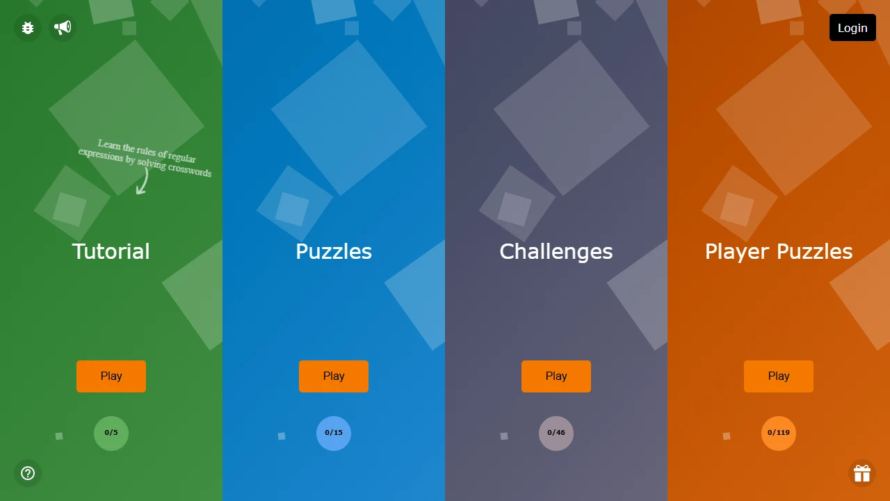Screenshot of Regex Crossword