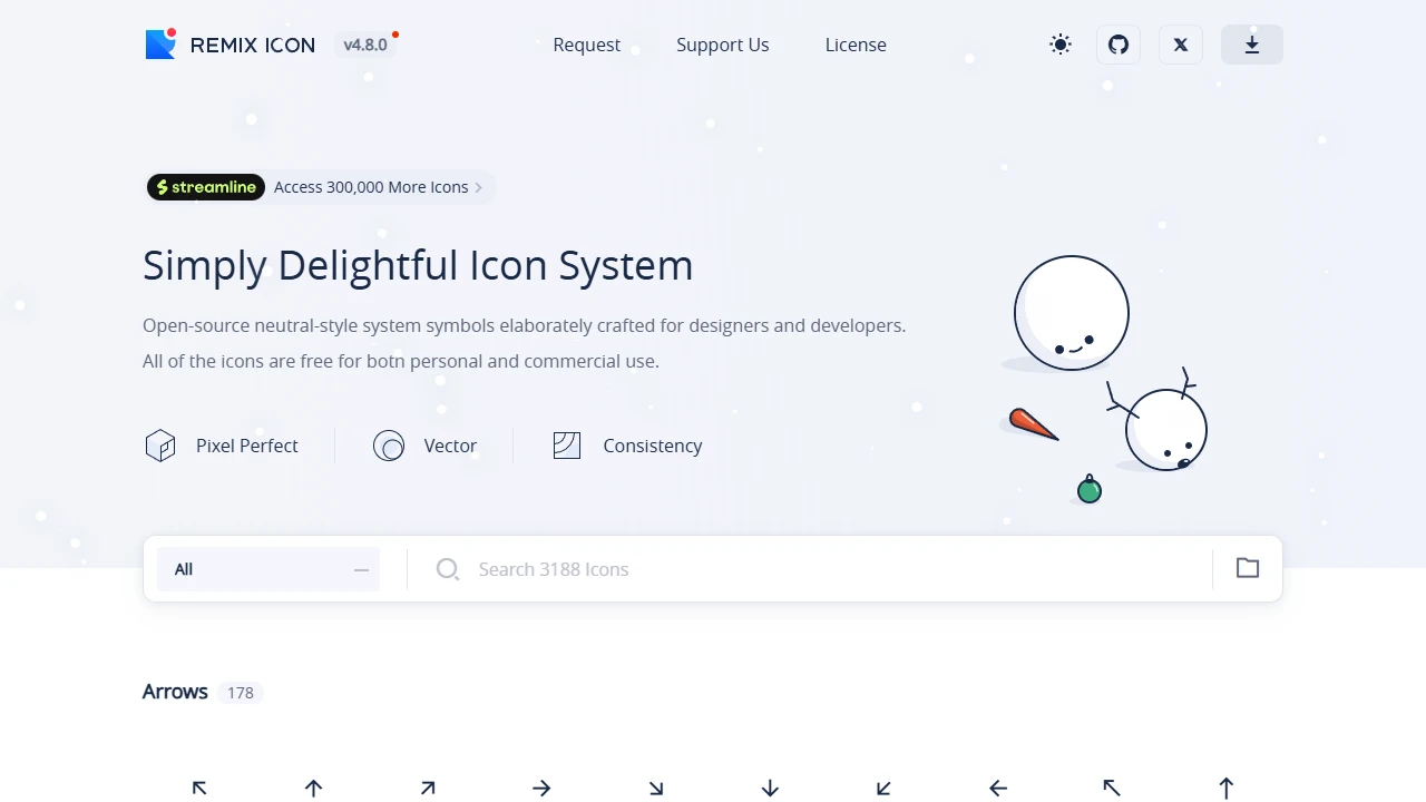 Screenshot of Remix Icons