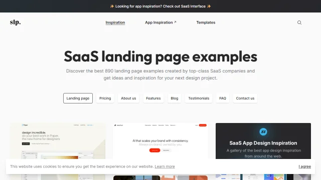 Screenshot of SaaS Landing Pages