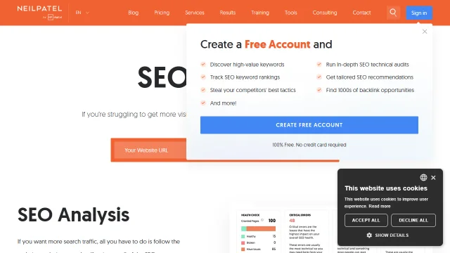 Screenshot of SEO Analyzer