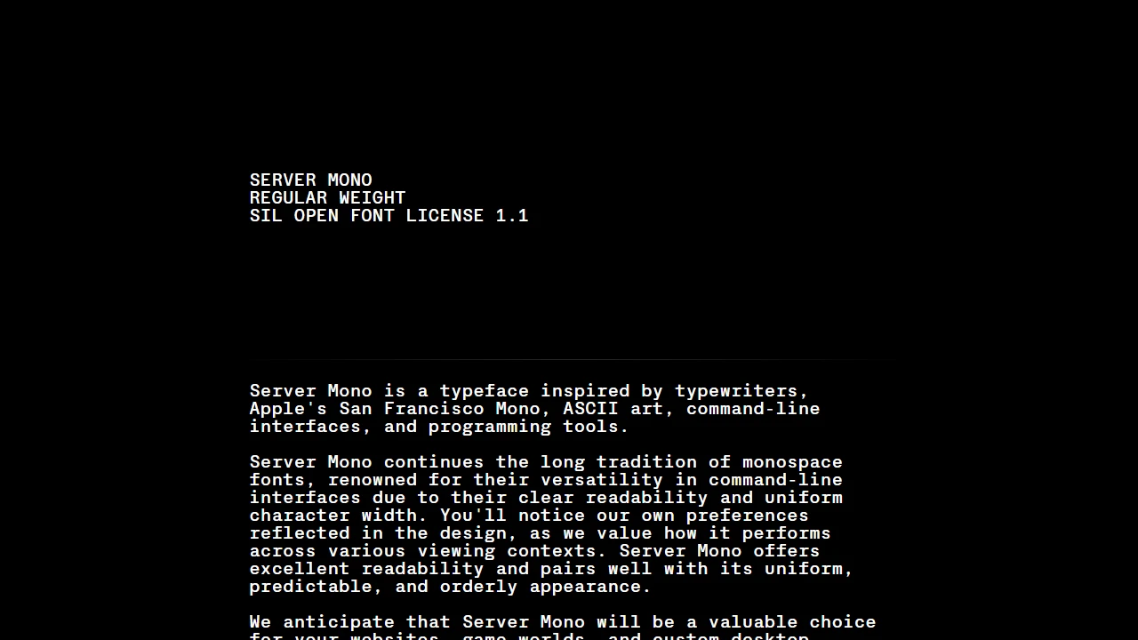 Screenshot of Server Mono