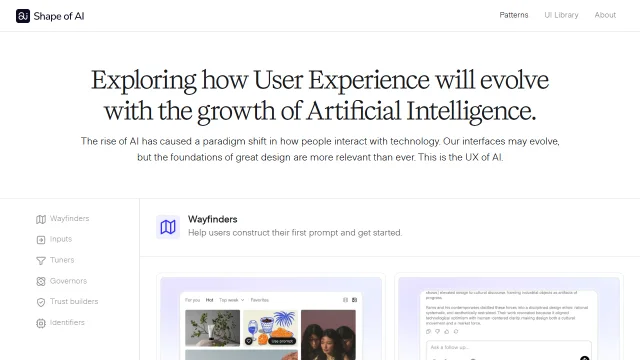 Screenshot of Shape of AI