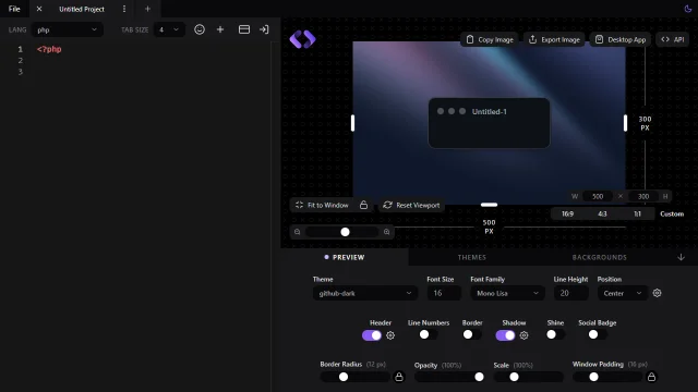 Screenshot of Showcode