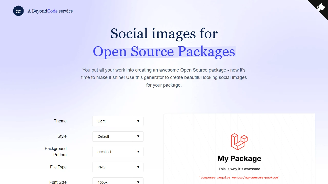 Screenshot of Social Images for Open Source
