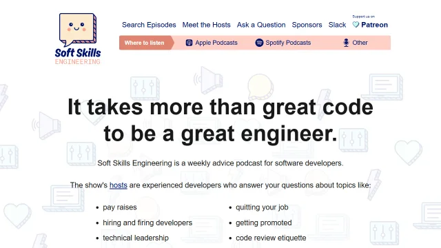 Screenshot of Soft Skills Engineering Podcast