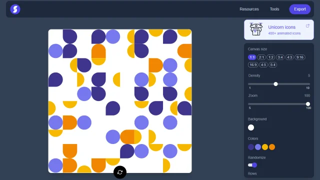 Screenshot of SuperDesigner Patterns