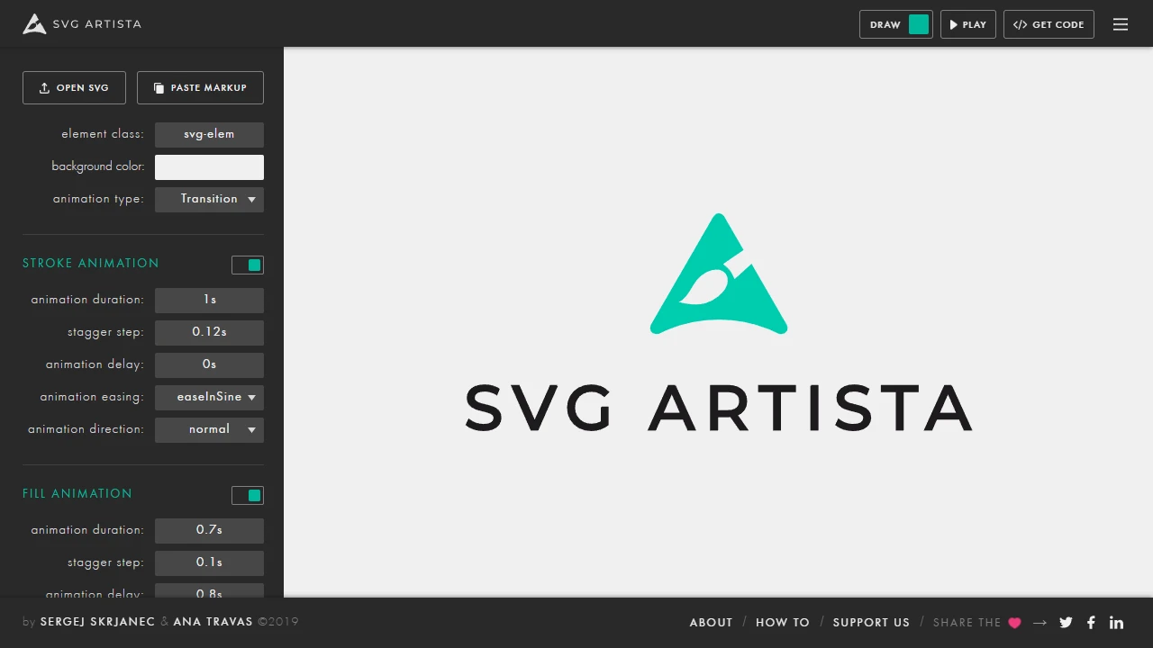 Screenshot of SVG Artista