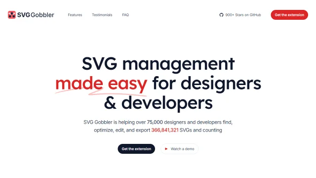 Screenshot of SVG Gobbler