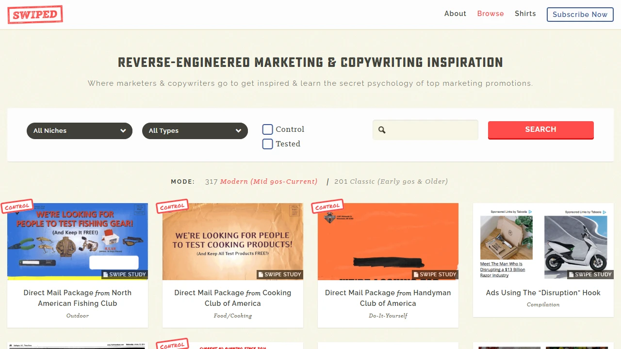 Screenshot of Swiped