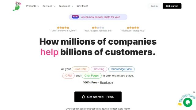 Screenshot of Tawk.to