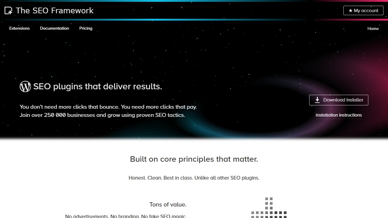 Screenshot of The SEO Framework